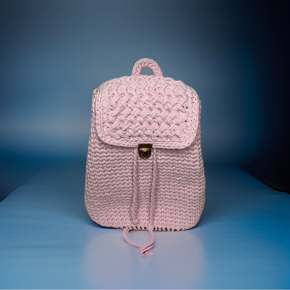 Pink Crochet Backpack - Picture 2 of 5